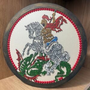 Mandala Decorativa de São Jorge 30 cm | Fé e Axé