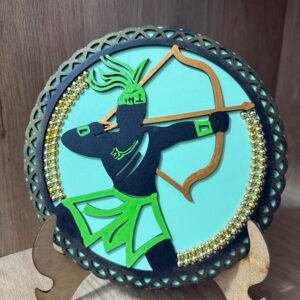 Mandala Oxóssi 20 cm | Caçador, Axé e Proteção Espiritual