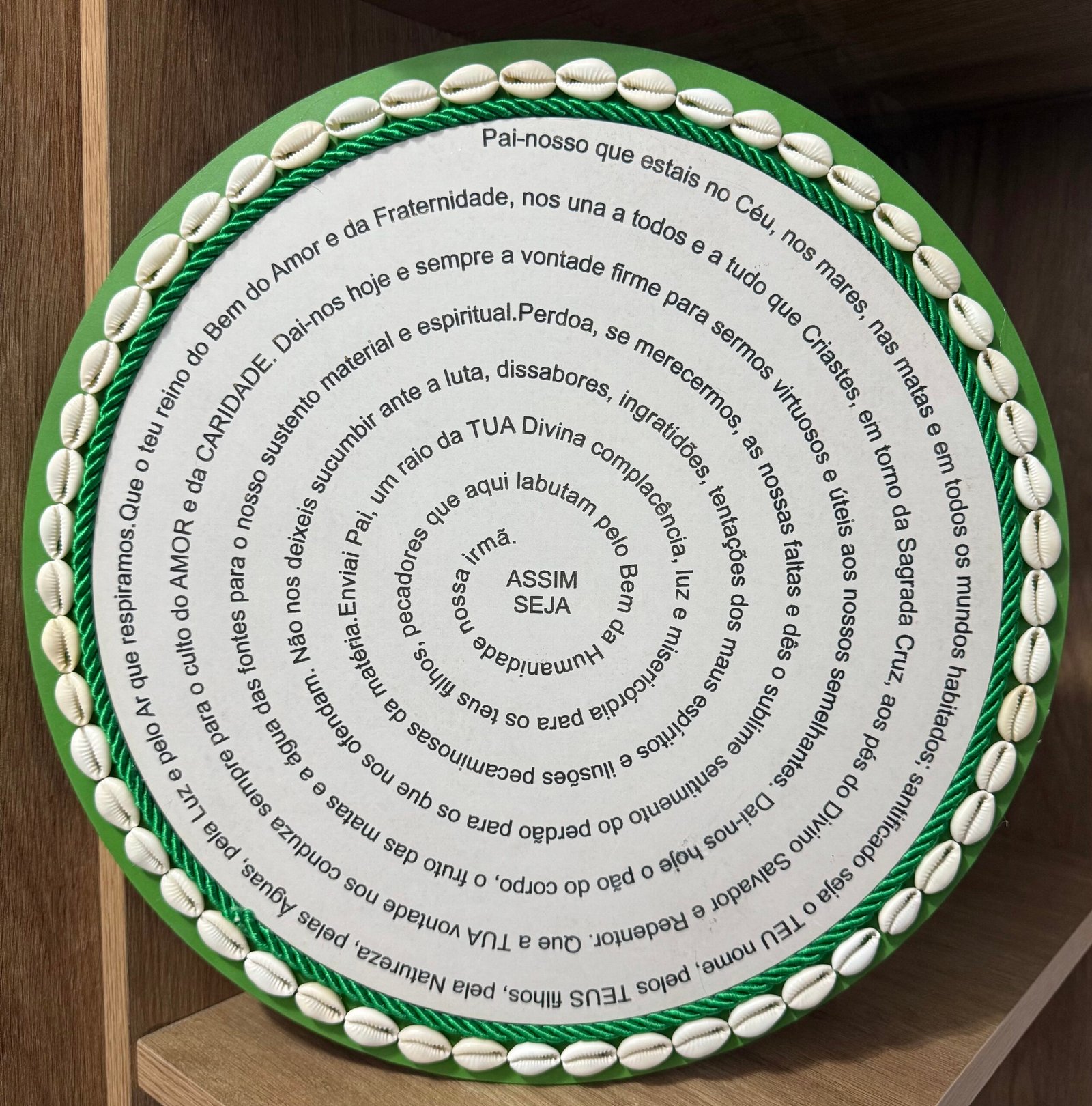 Mandala Pai Nosso da Umbanda | Verde 35 cm